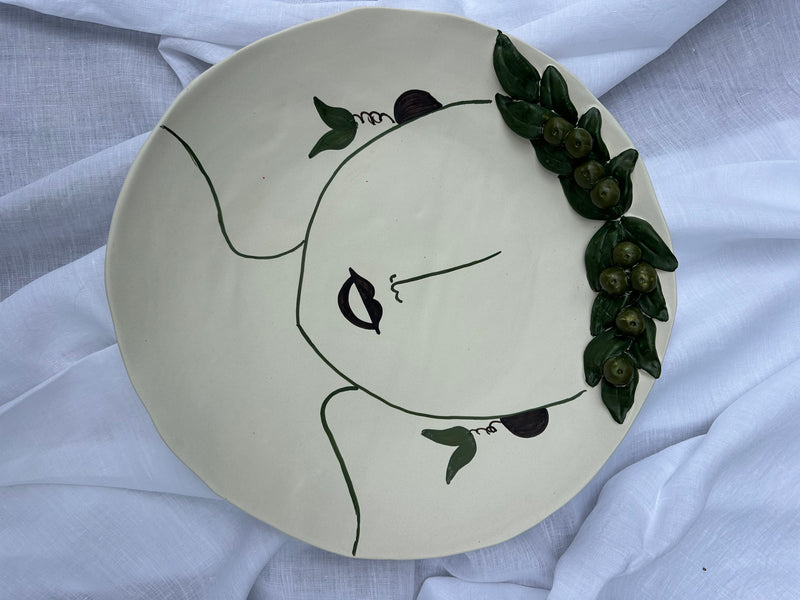 Extra Large Round Platter ~ Patrizia Italiano ~ Oliva