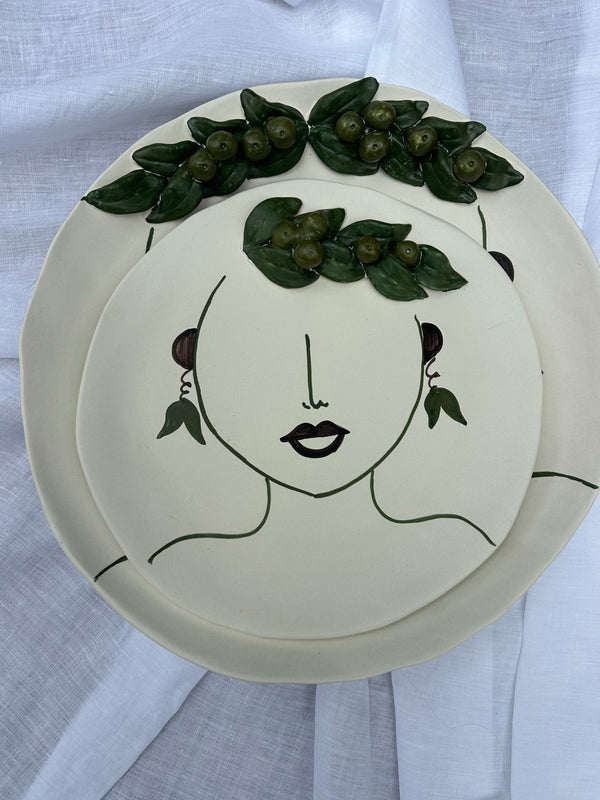 Large Round Platter ~ Patrizia Italiano ~ Oliva ~