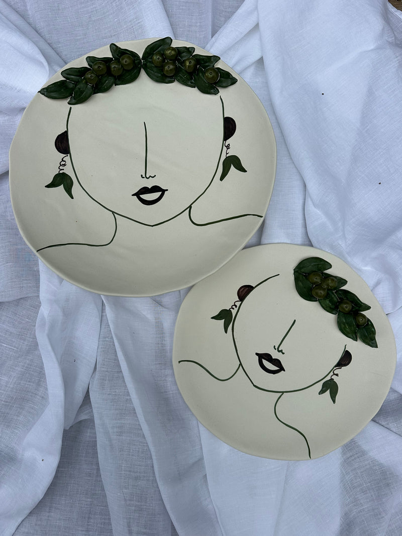 Large Round Platter ~ Patrizia Italiano ~ Oliva ~