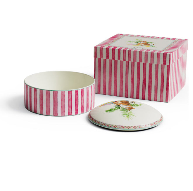 Lisa Corti Trinket Box ~ Sariska Stripe Pink