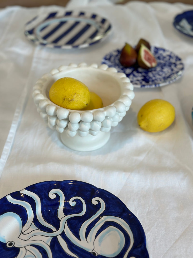 Marini Plate with Scalloped Edge ~ Octopus