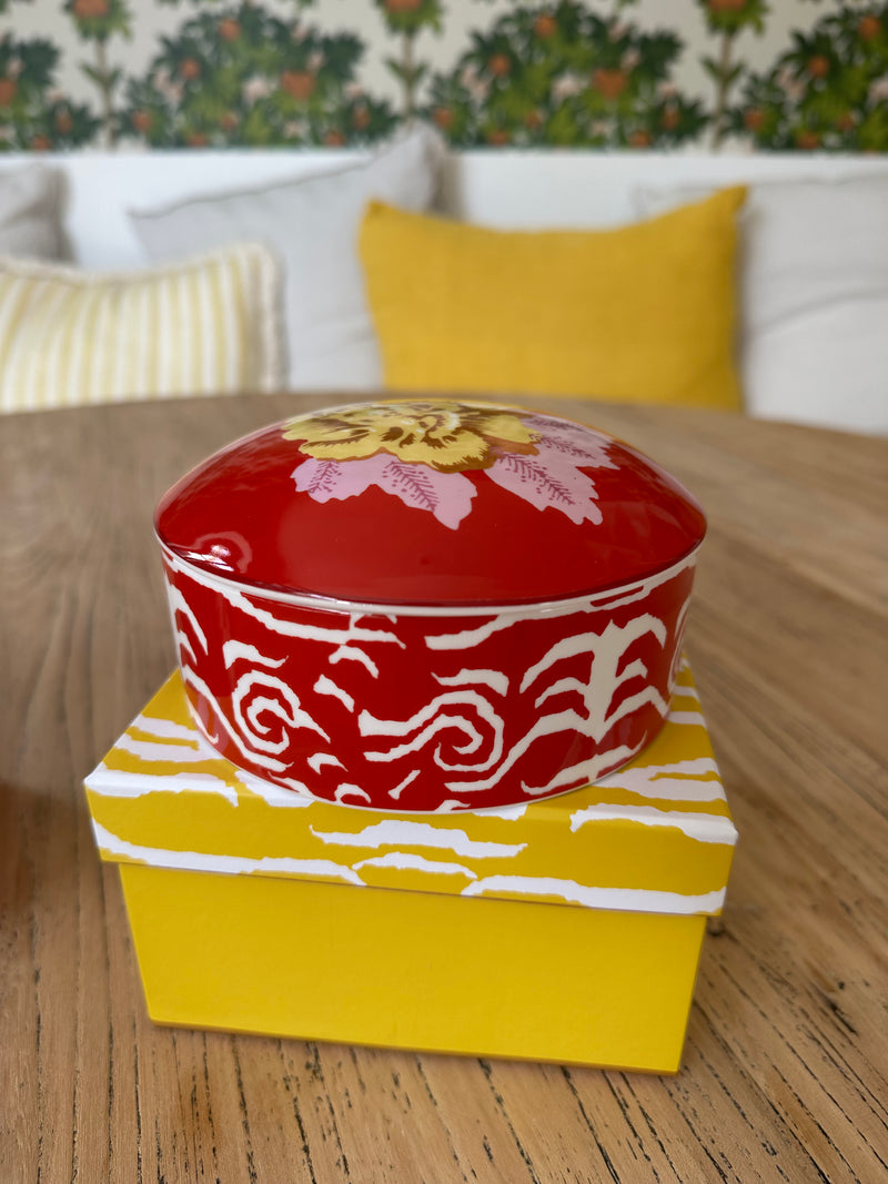 Lisa Corti Trinket Box ~ Indian Red Tiger