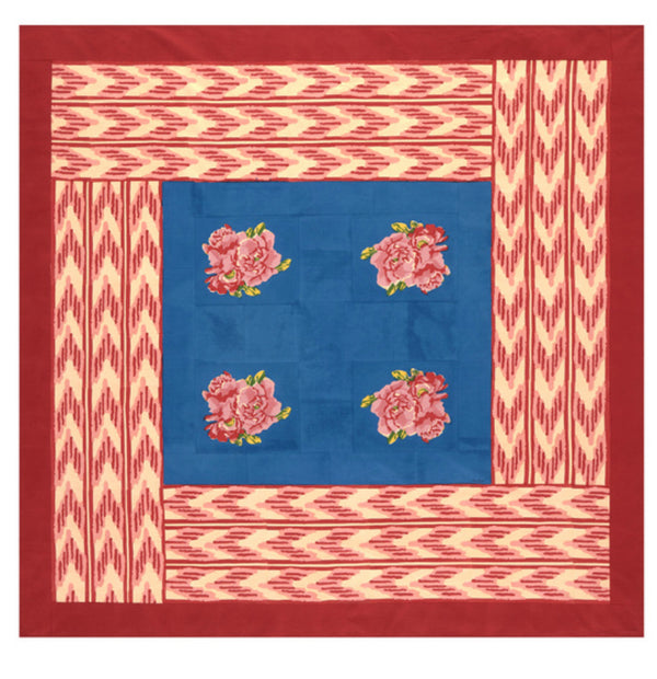 Lisa Corti ~ Nina Rose Blue ~ 180 x 180cm for square or round table