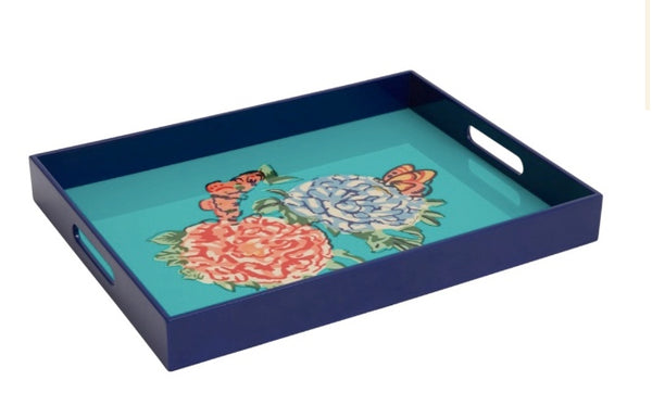 Lacquered Tray ~ Queen Flower
