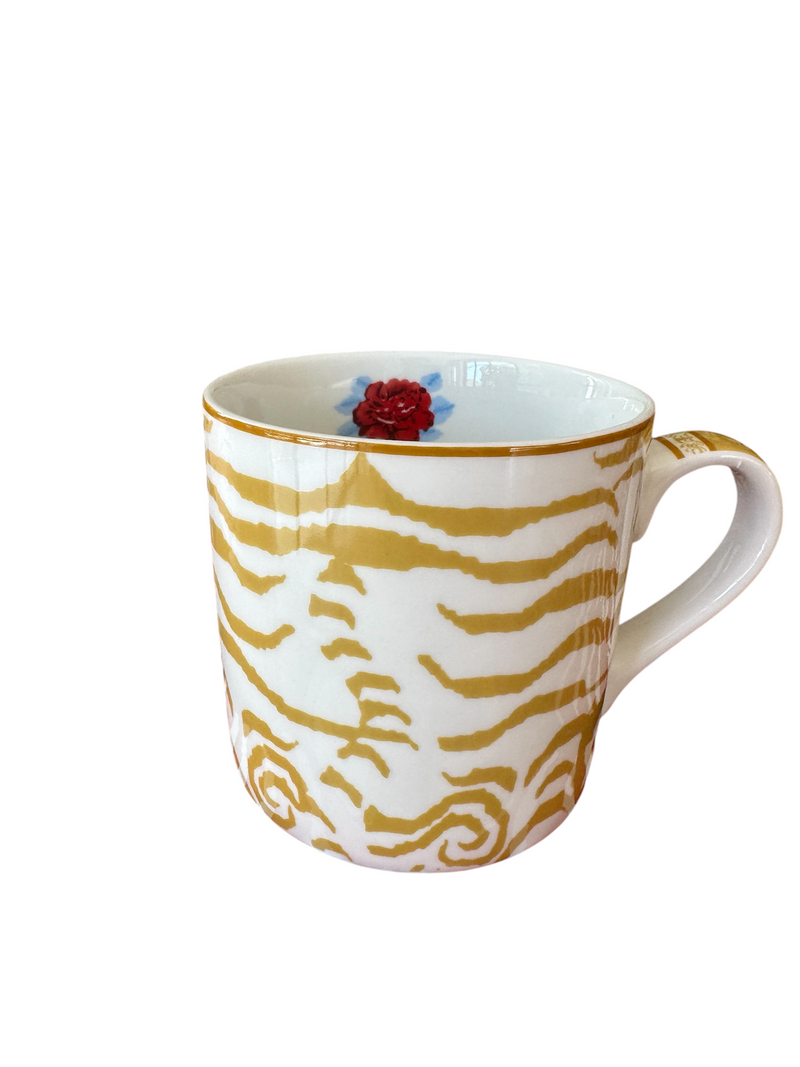 Lisa Corti Porcelain Mug ~ Indian Tiger Gold