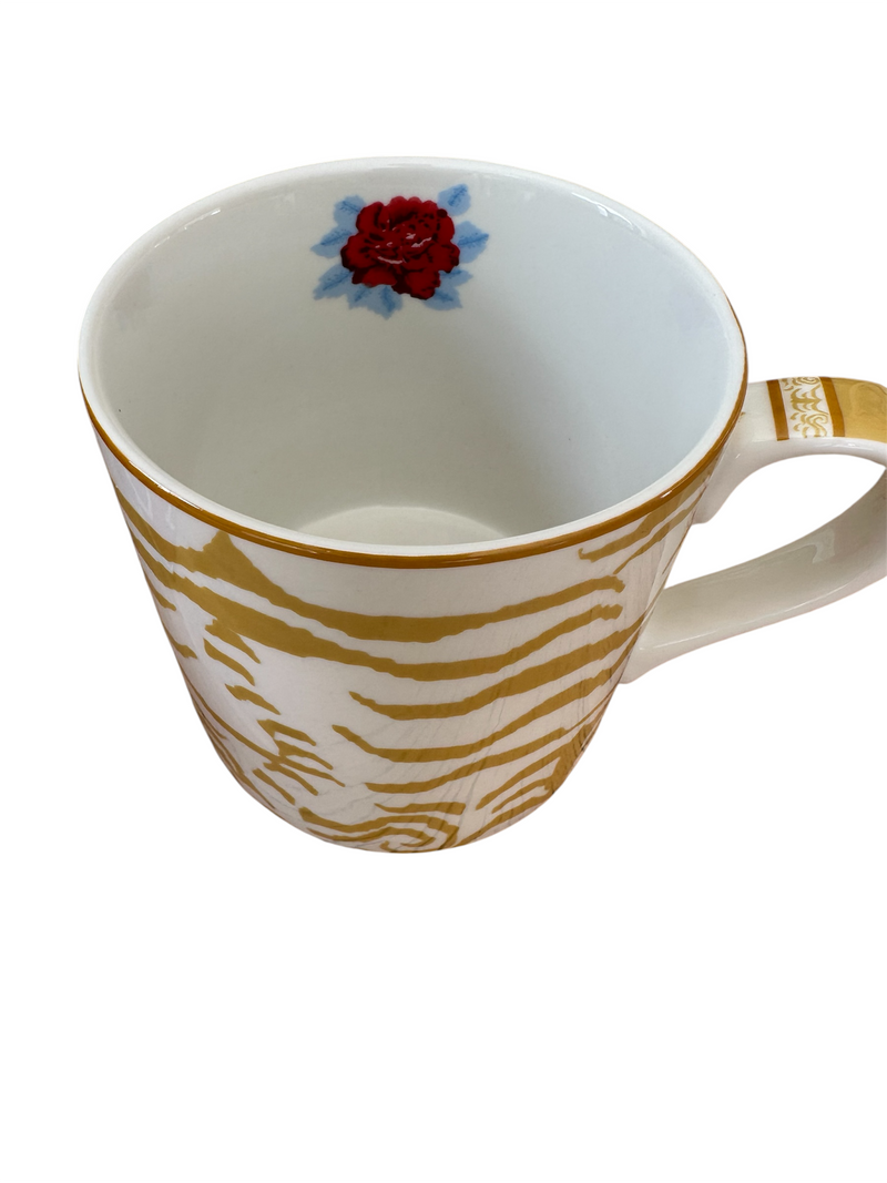 Lisa Corti Porcelain Mug ~ Indian Tiger Gold