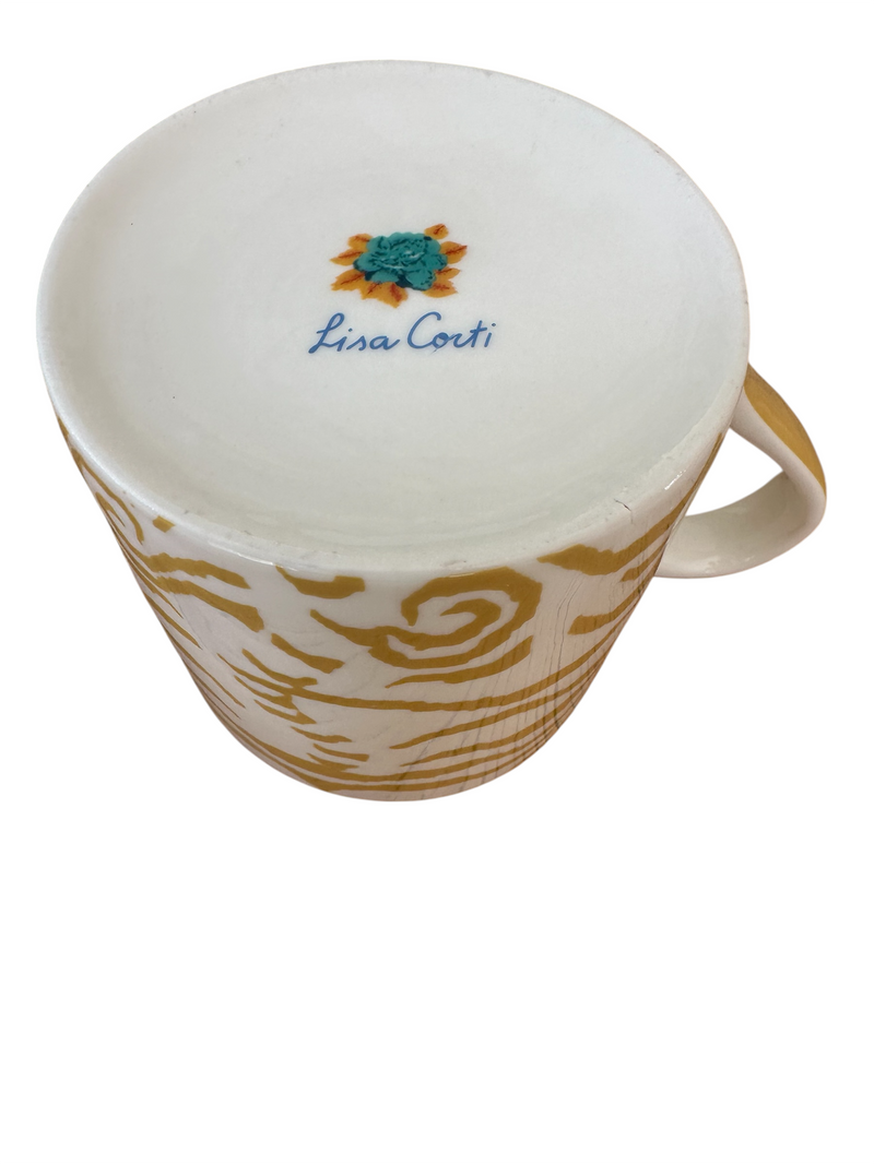 Lisa Corti Porcelain Mug ~ Indian Tiger Gold