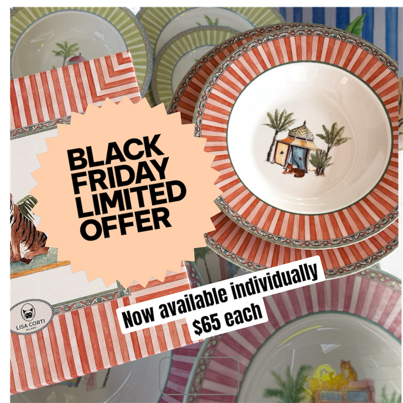 Lisa Corti ~ Sariska Green ~ Individual Soup Salad Plate 20.5cm DM