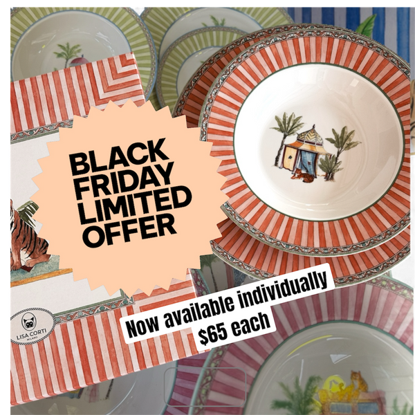 Lisa Corti ~ Sariska Blue ~ Individual Dinner Plate 27cm DM