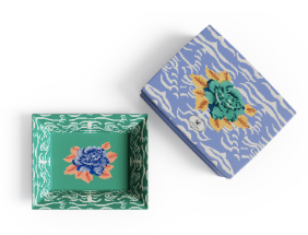 Lisa Corti Trinket Tray  ~ Indian Tiger Veronese Green