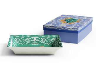 Lisa Corti Trinket Tray  ~ Indian Tiger Veronese Green