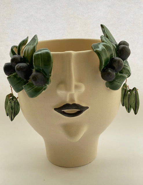 Oliva ~ olive seller - Medium Head Vase