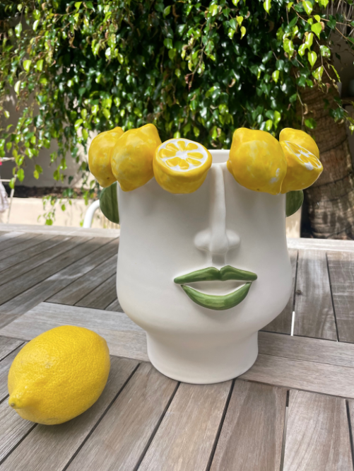 La Domitilla ~  Seller of Lemons ~ Head Vase ~ Medium