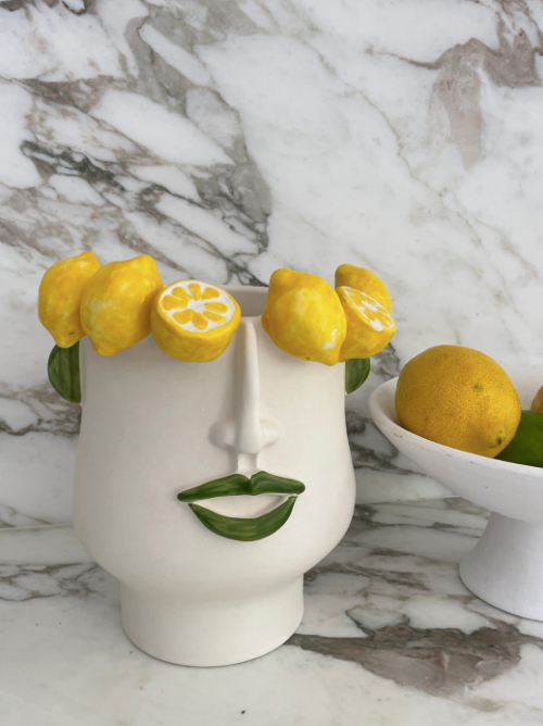 La Domitilla ~  Seller of Lemons ~ Head Vase ~ Medium